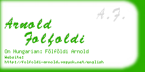 arnold folfoldi business card